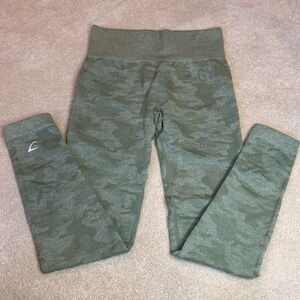 Gymshark Adapt Camo Seamless Legging Olive Green Size S